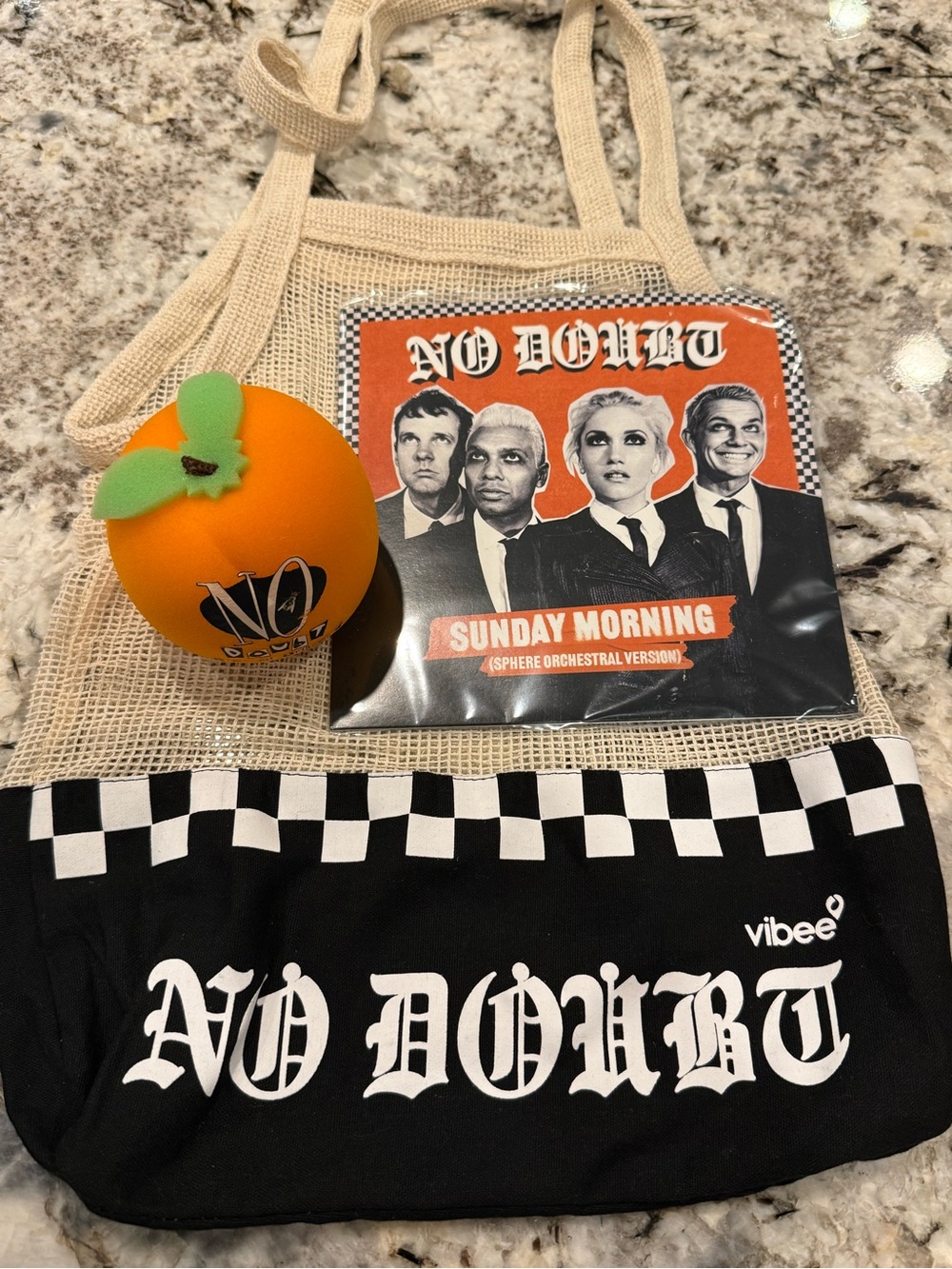 No Doubt Sphere 2026 Plush Orange and VIP 45 Vinyl & Mesh Tote NWT